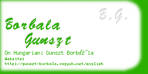 borbala gunszt business card